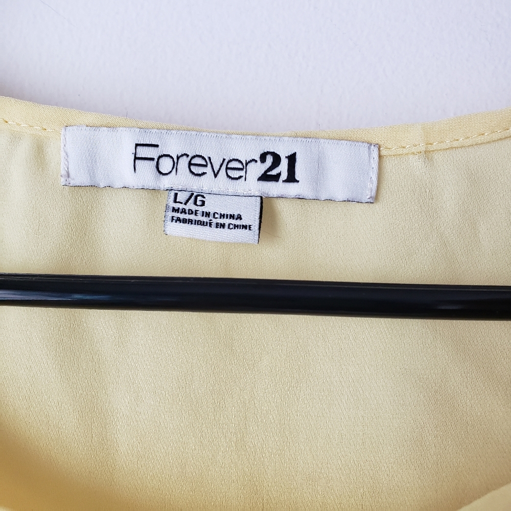 Forever21 Yellow Embroidered Top - Picture 3 of 8